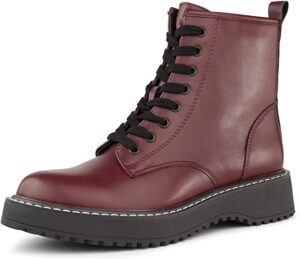 Hawkwell Women's Combat Boots with Side Zipper