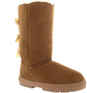 Holly Triplet Bow Tall Classic Winter Boots for Women