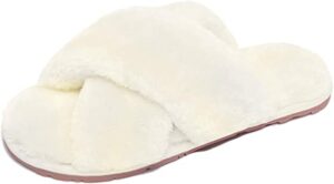 Husmeu Women's Cross Band Slippers