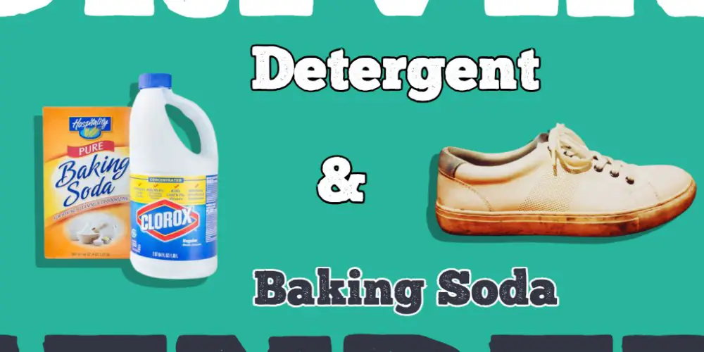 A Mixture of Detergent and Baking Soda for Shoes Bottom Cleaning.